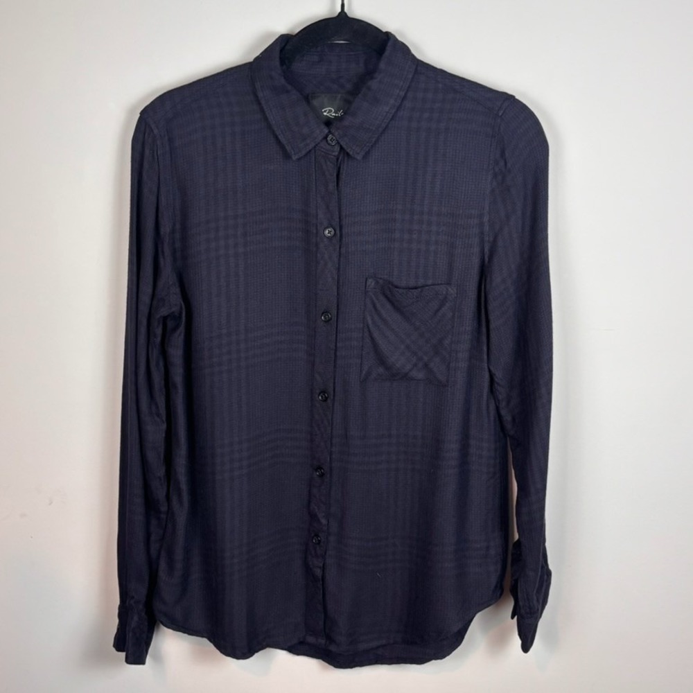 Rails Hunter Flannel Plaid‎ Charcoal Shadow Button up Womens Shirt Small Classic